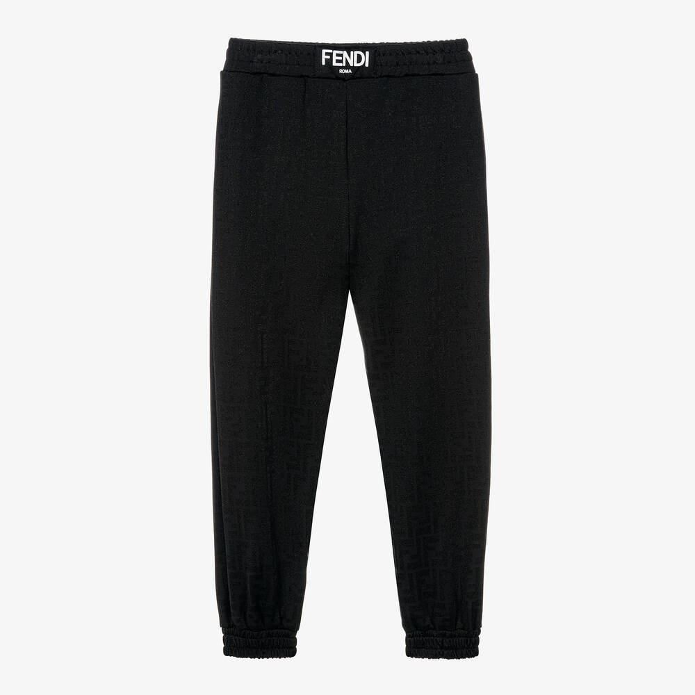 Fendi - Teen Black FF Logo Joggers | Childrensalon