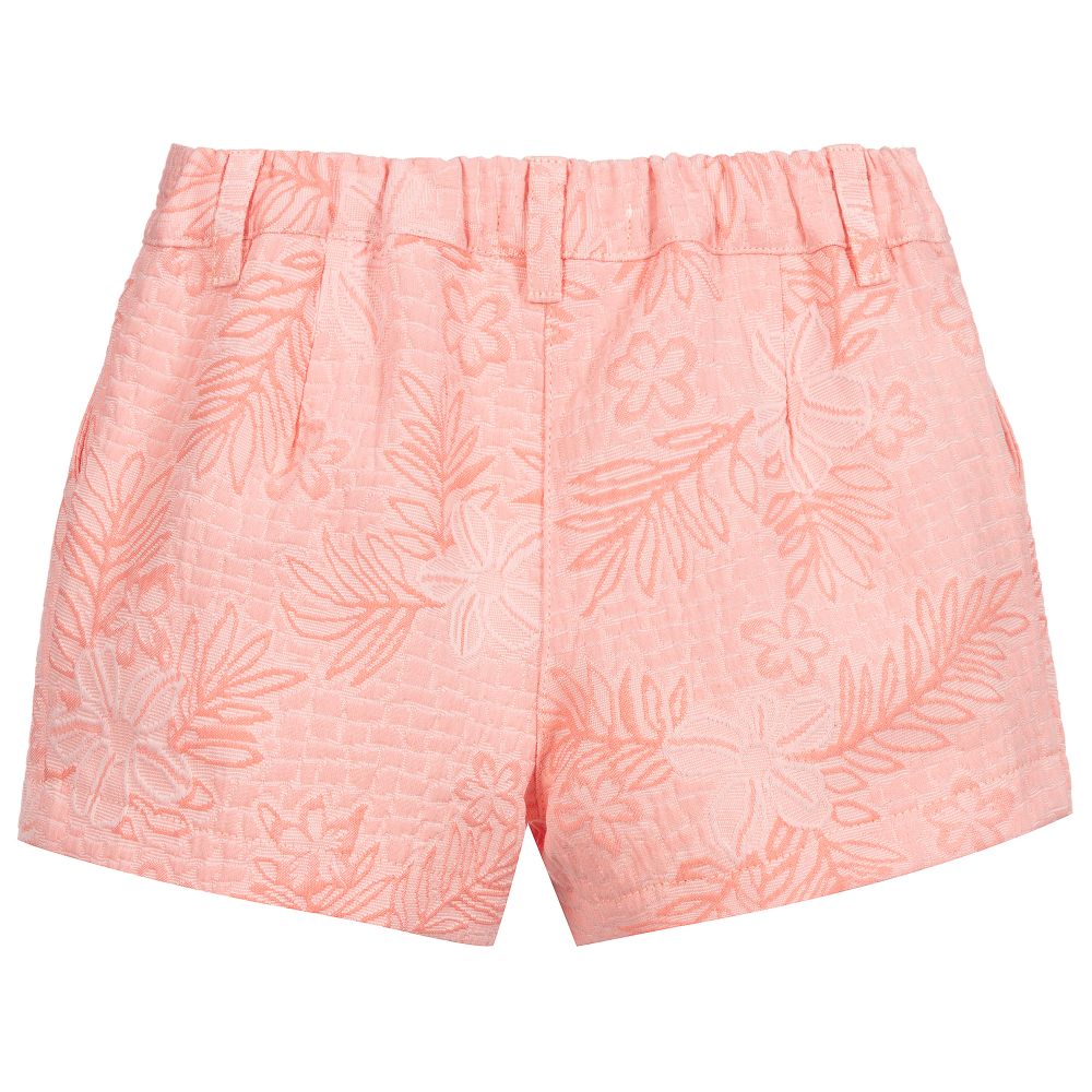 Fina Ejerique - Girls Orange Jacquard Shorts | Childrensalon Outlet