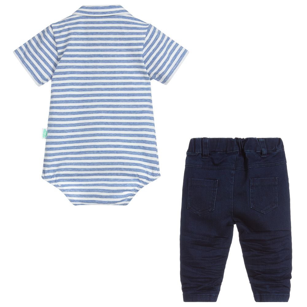 FS Baby - Baby Boys Blue Trouser Set | Childrensalon Outlet
