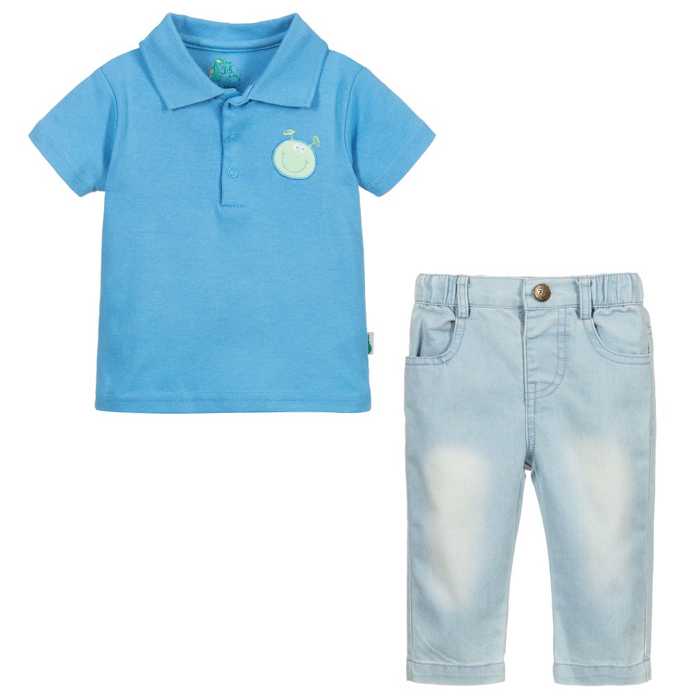 FS Baby - Boys Blue Trouser Set | Childrensalon Outlet