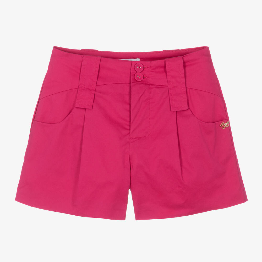 Fun & Fun - Girls Fuchsia Pink Cotton Shorts | Childrensalon