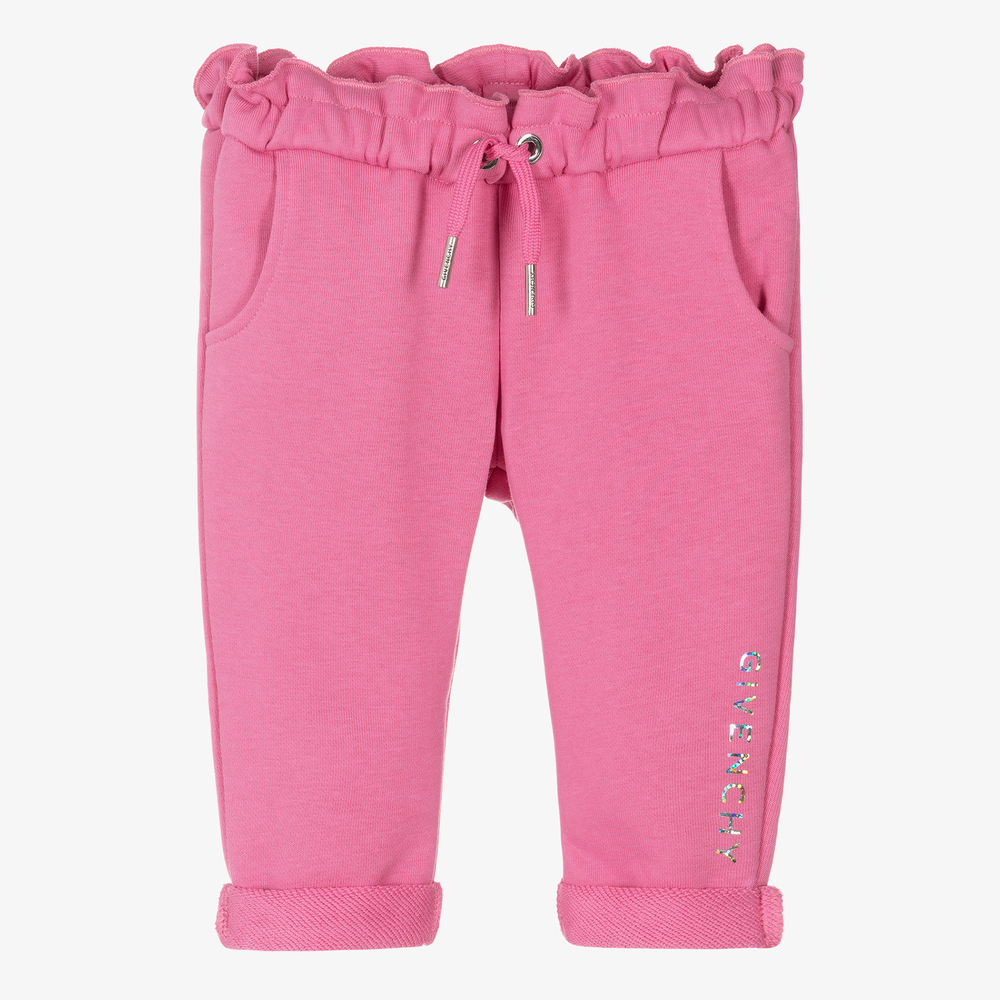 Givenchy - Girls Pink Logo Joggers | Childrensalon Outlet