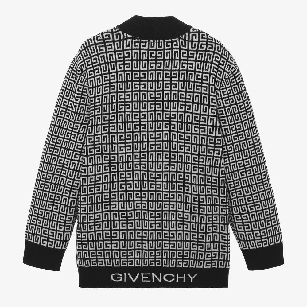 Givenchy - Teen Boys 4G Jacquard Knit Zip-Up Top