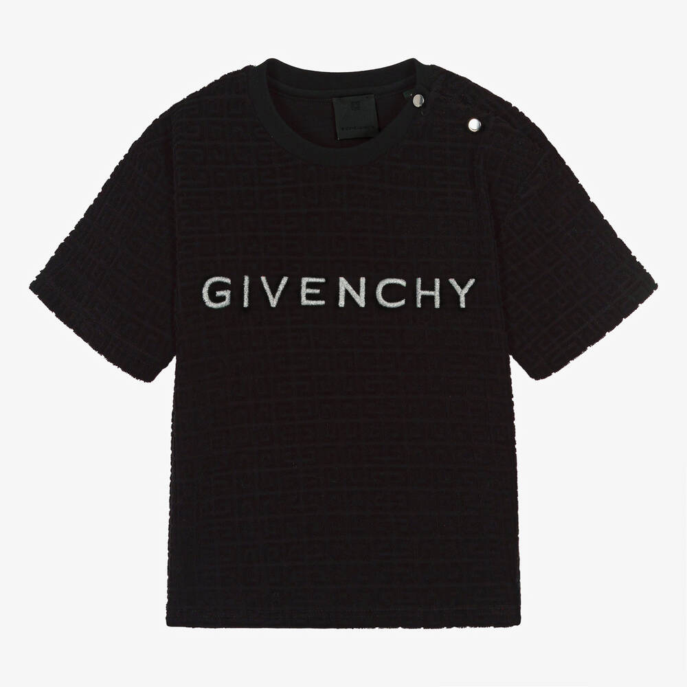 Givenchy - تيشيرت قطن لون أسود للمراهقين | Childrensalon