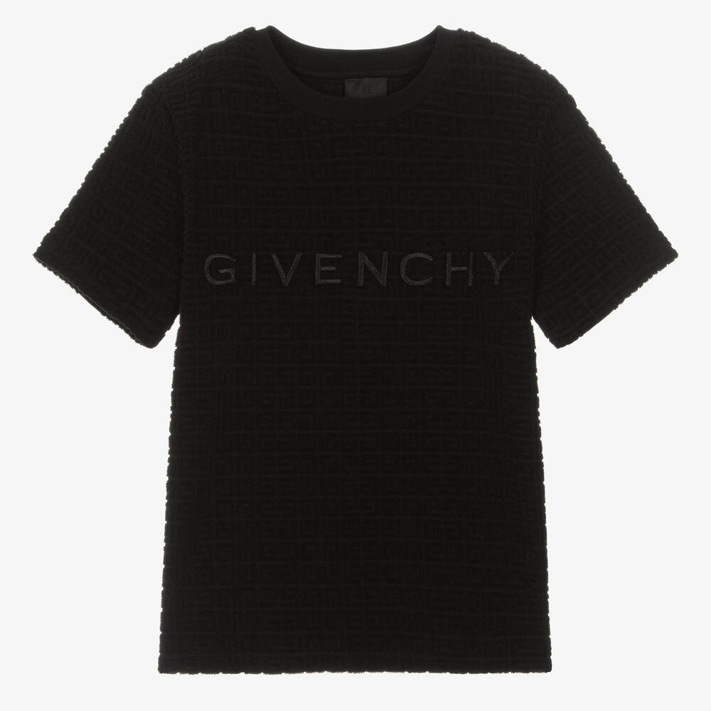 Givenchy - تيشيرت قطن لون أسود للمراهقين | Childrensalon