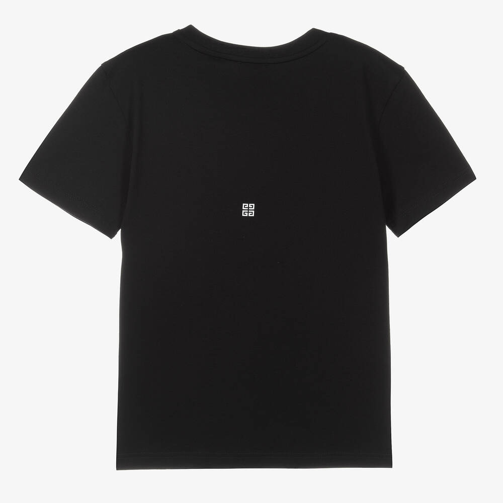 Logo cotton T-shirt in black - Givenchy Kids