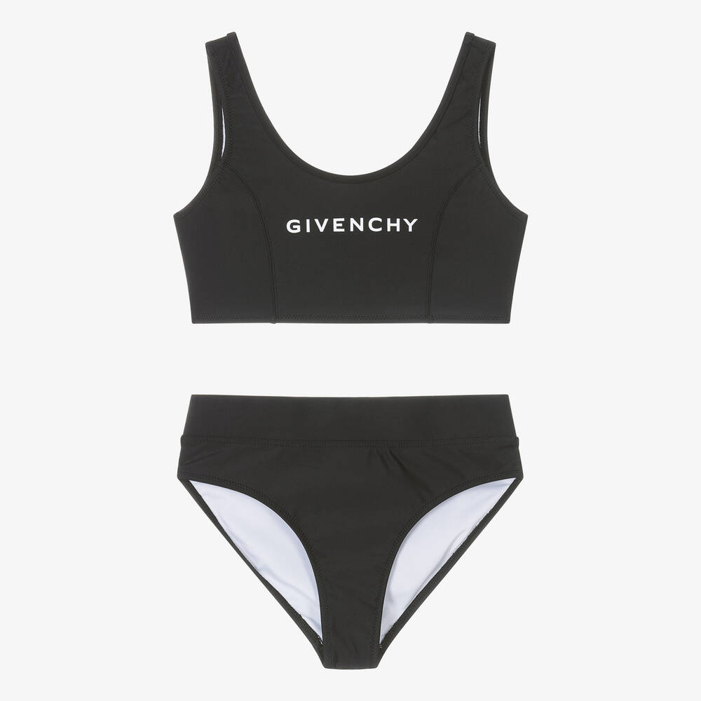 Givenchy - Maillot deux pièces noir 4G ado | Childrensalon