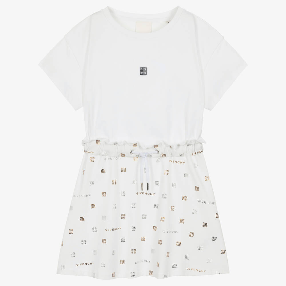 Givenchy - Teen Girls White 4G Print Dress | Childrensalon