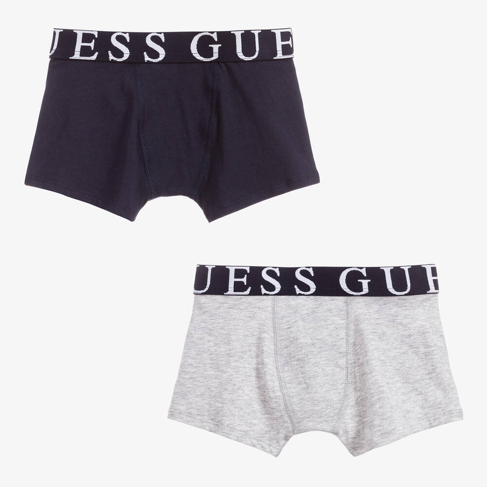 Guess - Grey & Blue Boxers (2 Pack) | Childrensalon Outlet