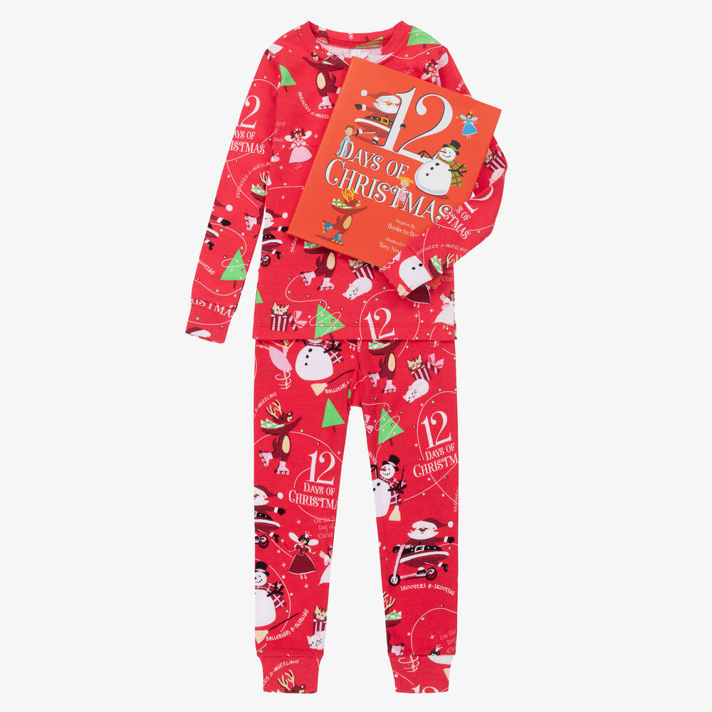 Hatley Books To Bed - 12 Days Of Christmas Pyjamas & Book Gift Set | Childrensalon