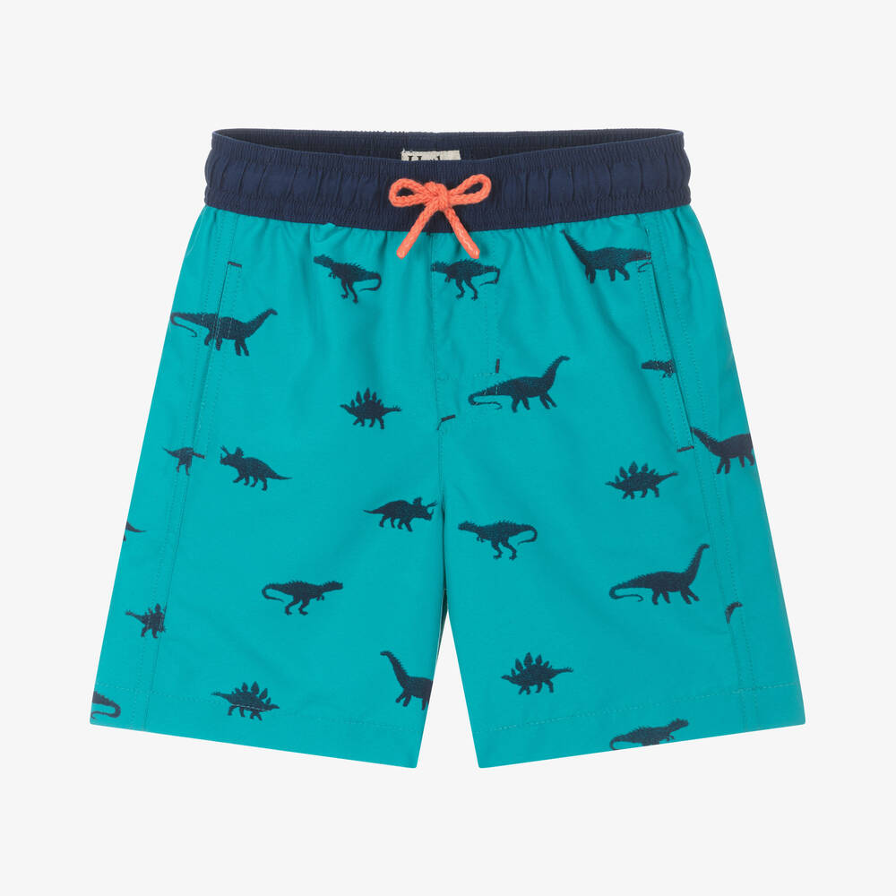 Hatley - Boys Blue Dino Swim Shorts (UPF50+) | Childrensalon