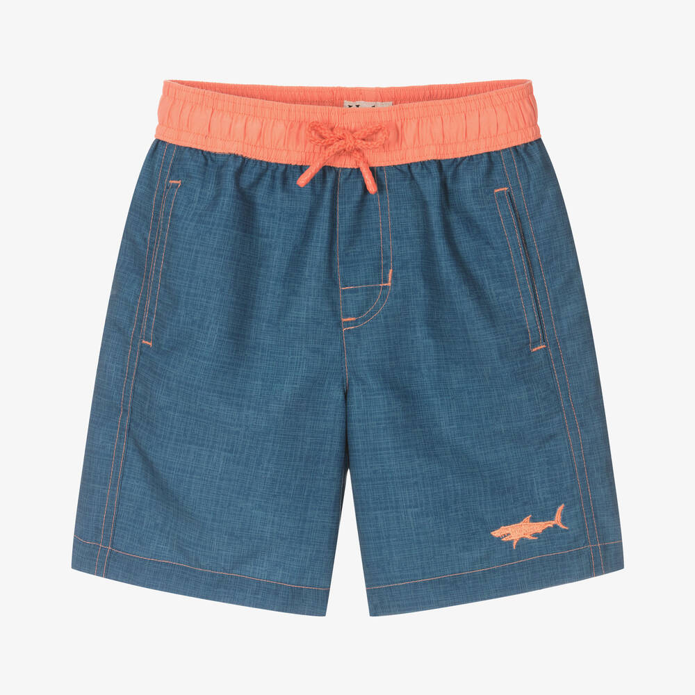 Hatley - Short de bain bleu et orange UPF50+ | Childrensalon