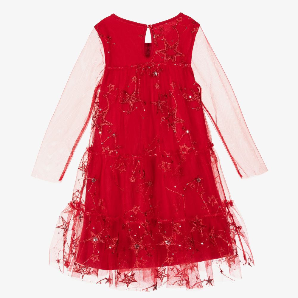 Hatley - Girls Red Stars Tulle Dress | Childrensalon Outlet