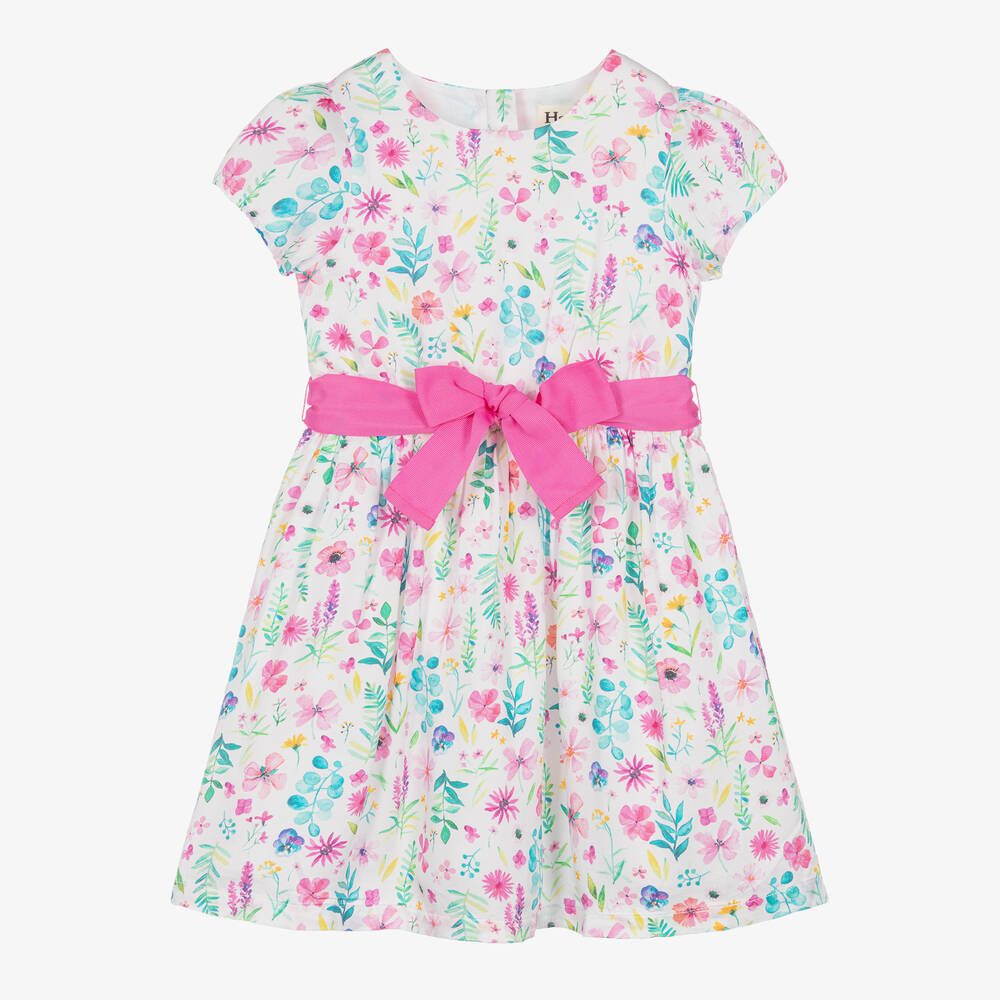 Hatley - Girls White Modal Floral Print Dress | Childrensalon