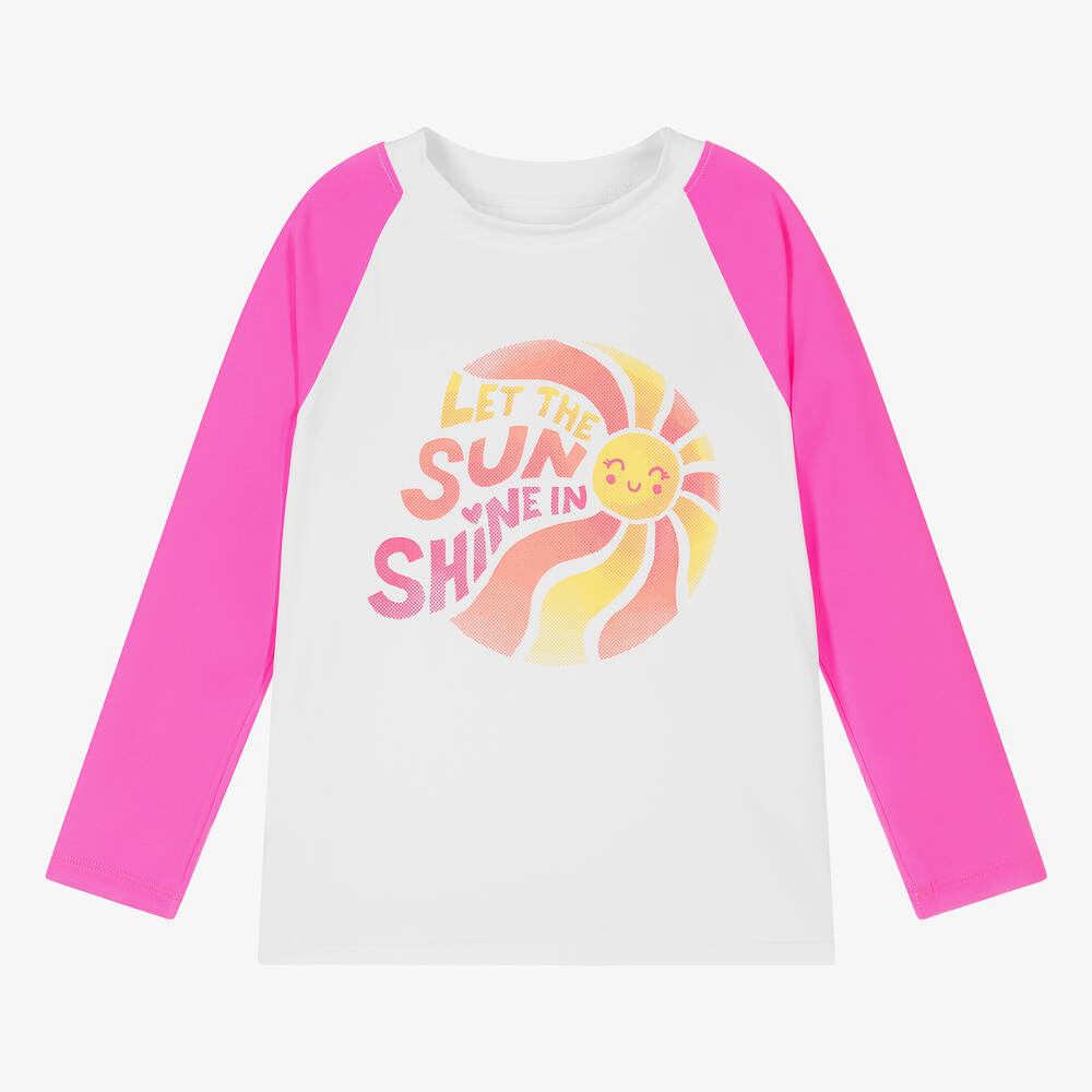 Hatley - Girls White Sun Protective Top (UPF50+) | Childrensalon