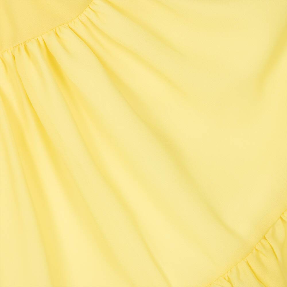 Hucklebones London - Girls Yellow Chiffon Dress | Childrensalon Outlet