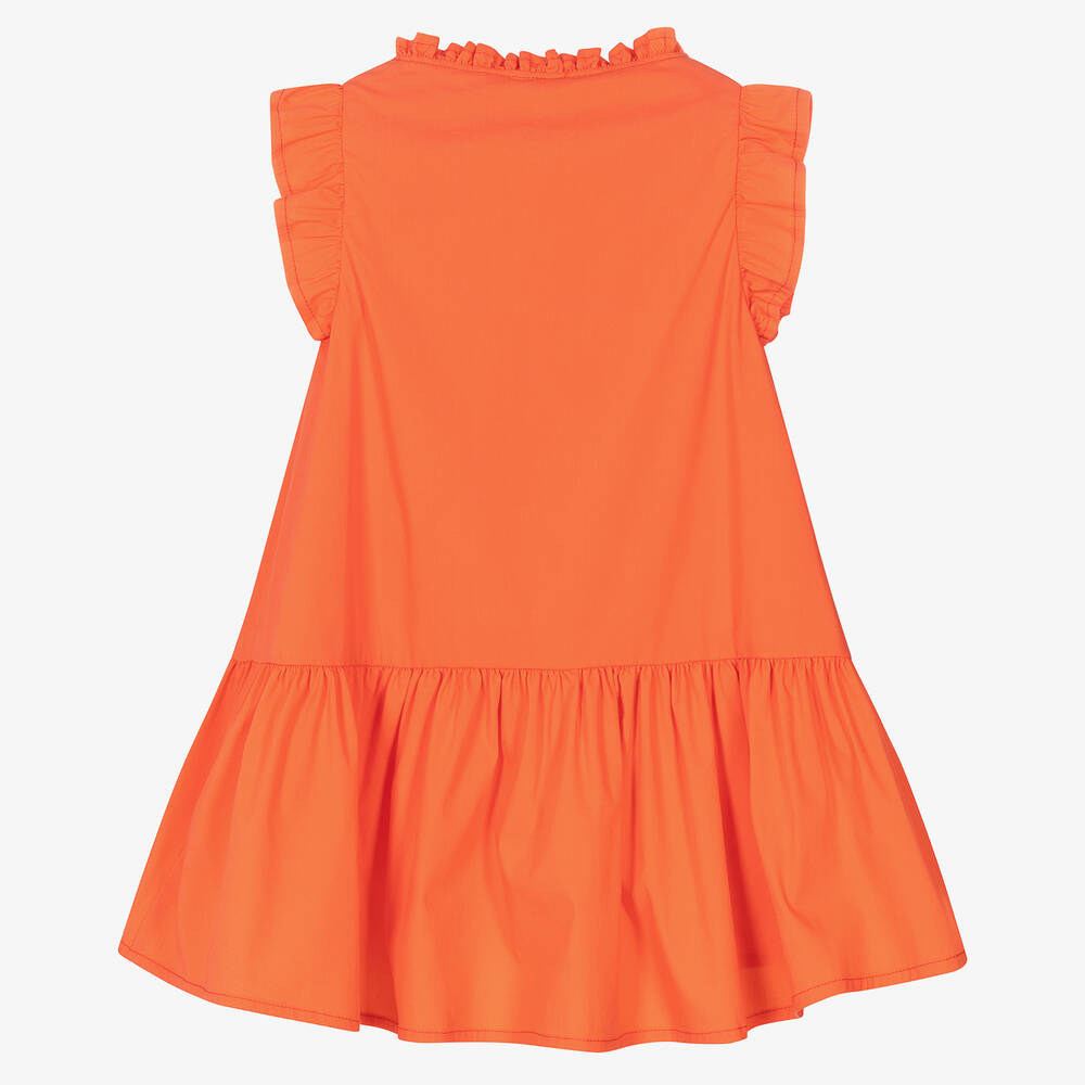 Shop Teen Girls Orange Digital Printed Organza Kurti Festive Wear Online at  Best Price | Cbazaar