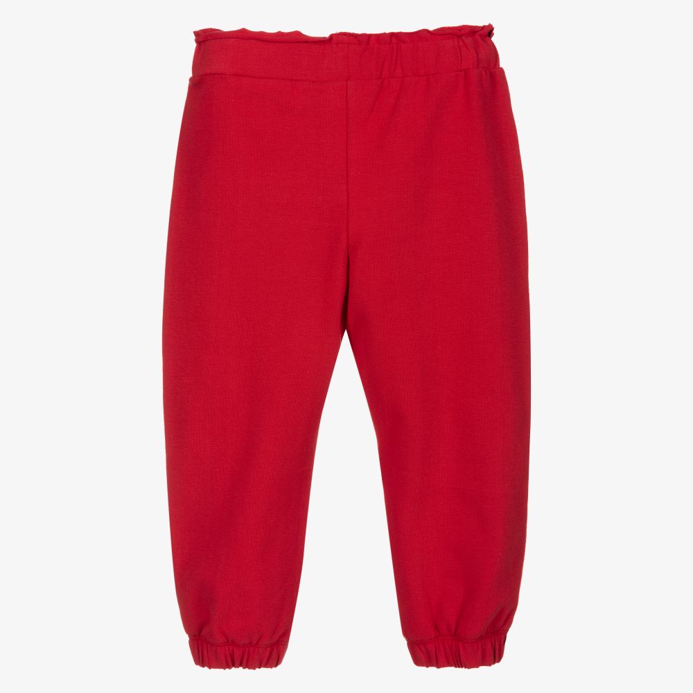 iDO Baby - Red Cotton Jersey Joggers | Childrensalon Outlet