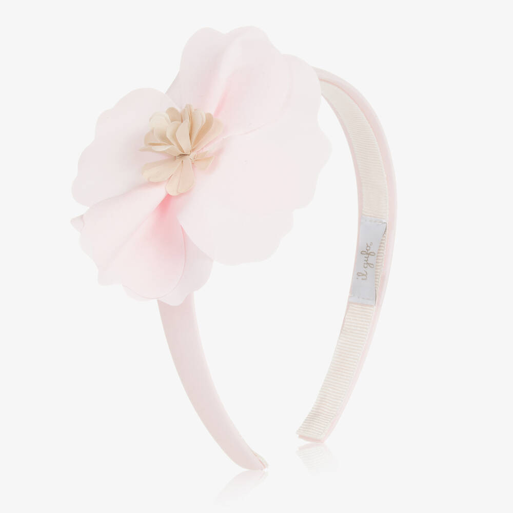 Il Gufo - Girls Pink Flower Hairband | Childrensalon