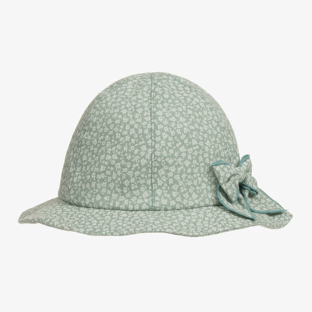 Jamiks - Chapeau vert en coton biologique fille | Childrensalon