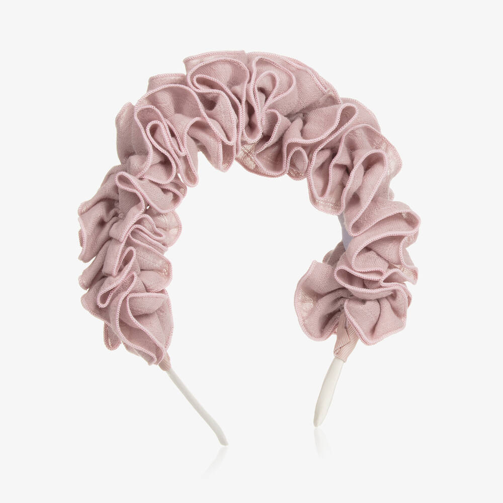 Jamiks - Girls Pink Ruffle Hairband | Childrensalon