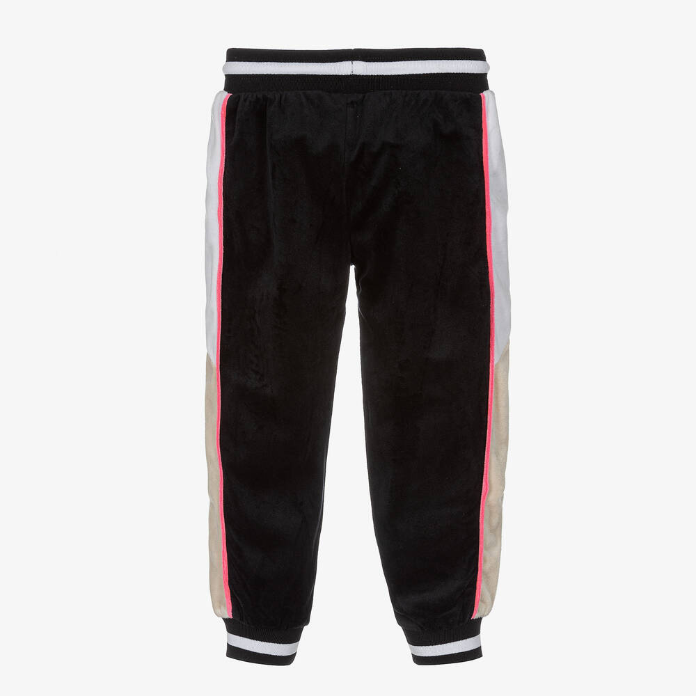 Juicy Couture Girls Black Velour Joggers