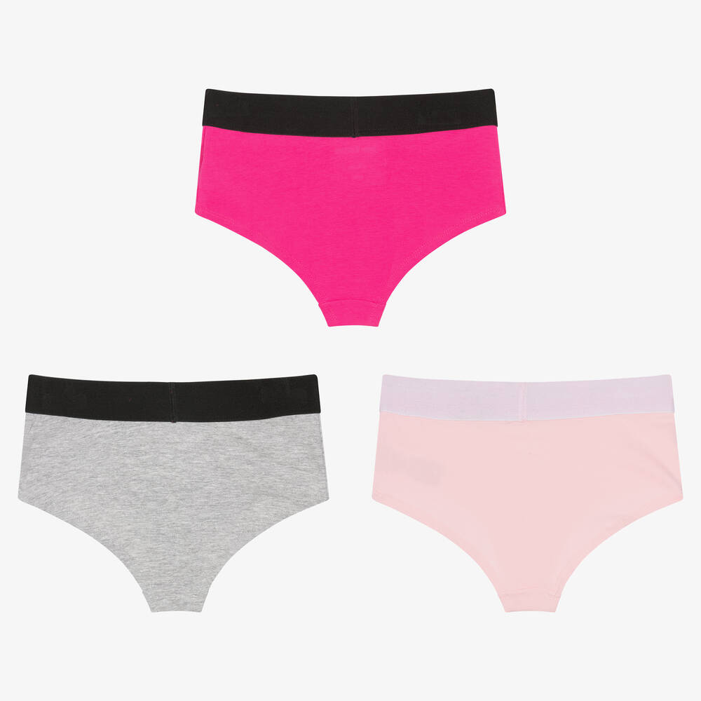Juicy Couture 3 Pack Cotton Brief With Branded Elastic - Multi