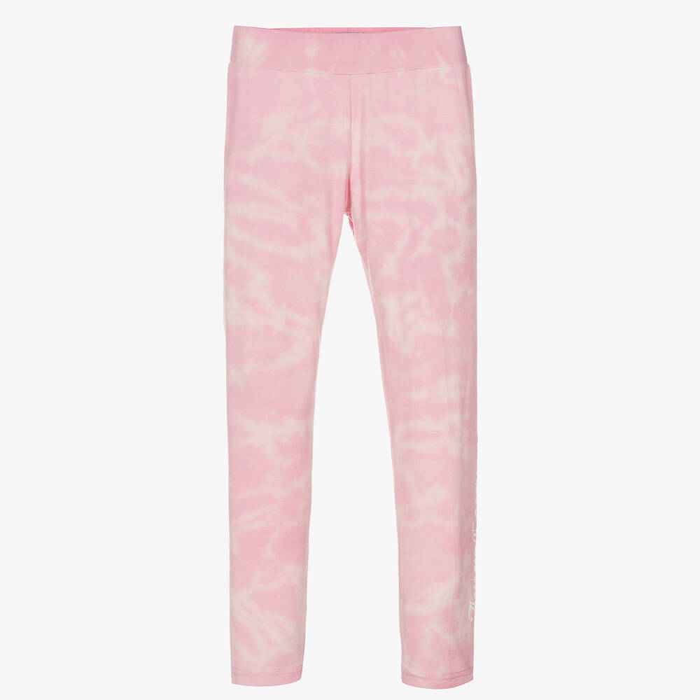 Juicy Couture - Girls Pink Cotton Leggings | Childrensalon Outlet