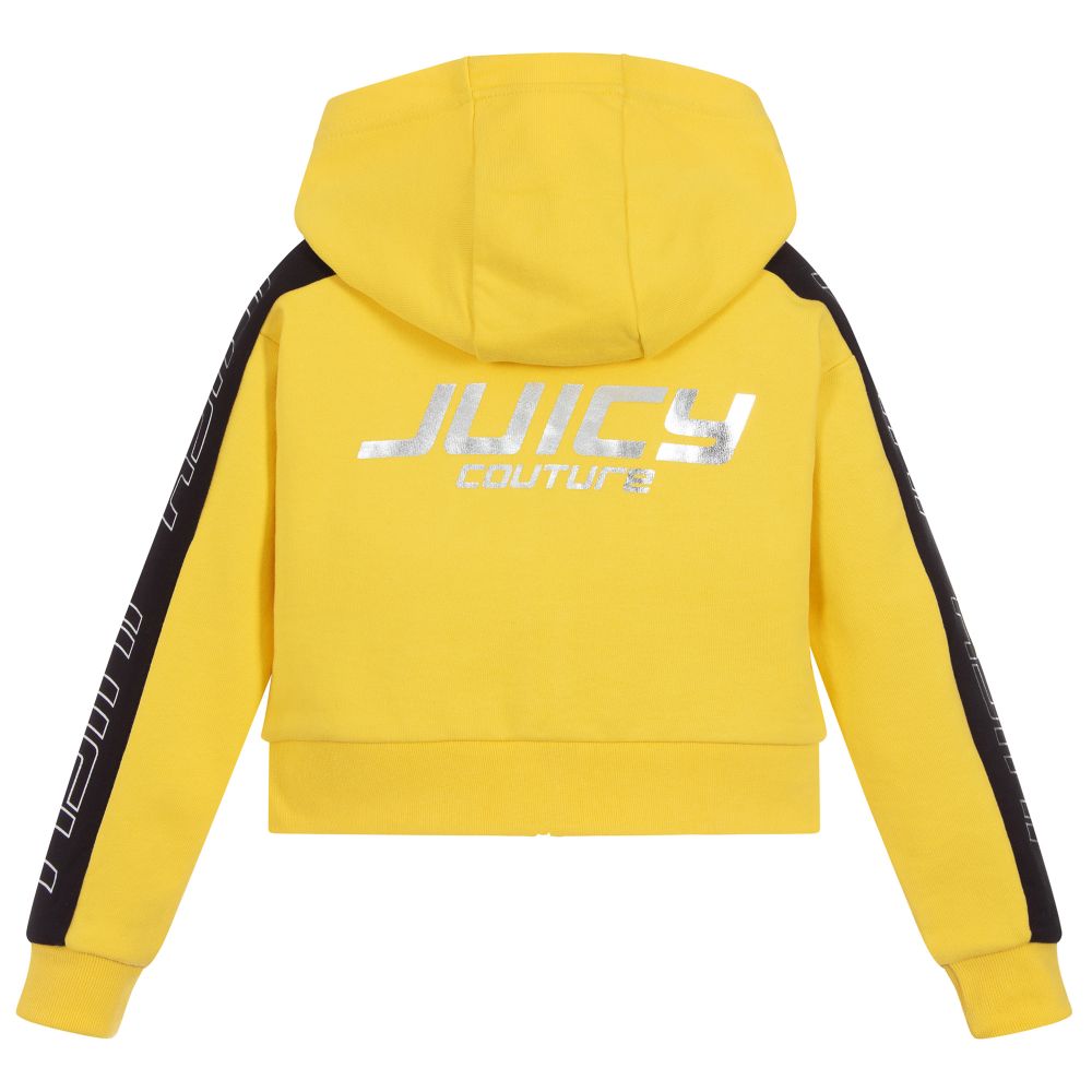 Juicy Couture - Yellow Cropped Zip-Up Top | Childrensalon Outlet