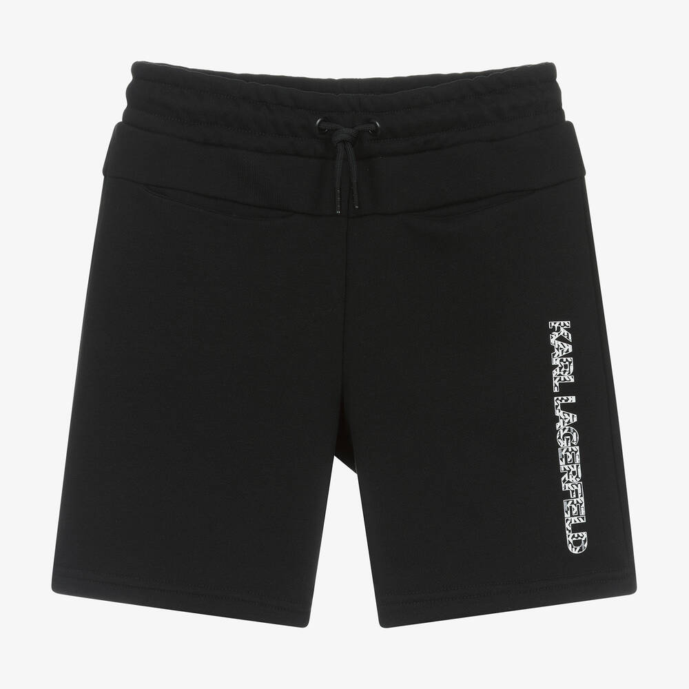 KARL LAGERFELD KIDS - Teen Black Bermuda Shorts | Childrensalon