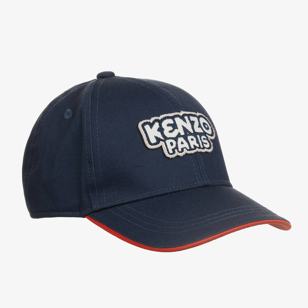 KENZO KIDS - Boys Navy Blue Cotton Cap | Childrensalon