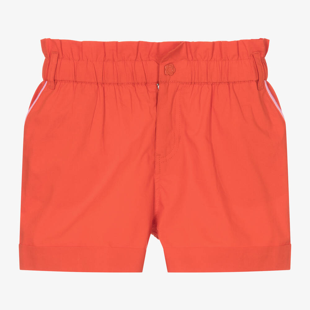 KENZO KIDS - Girls Red Cotton  Shorts | Childrensalon