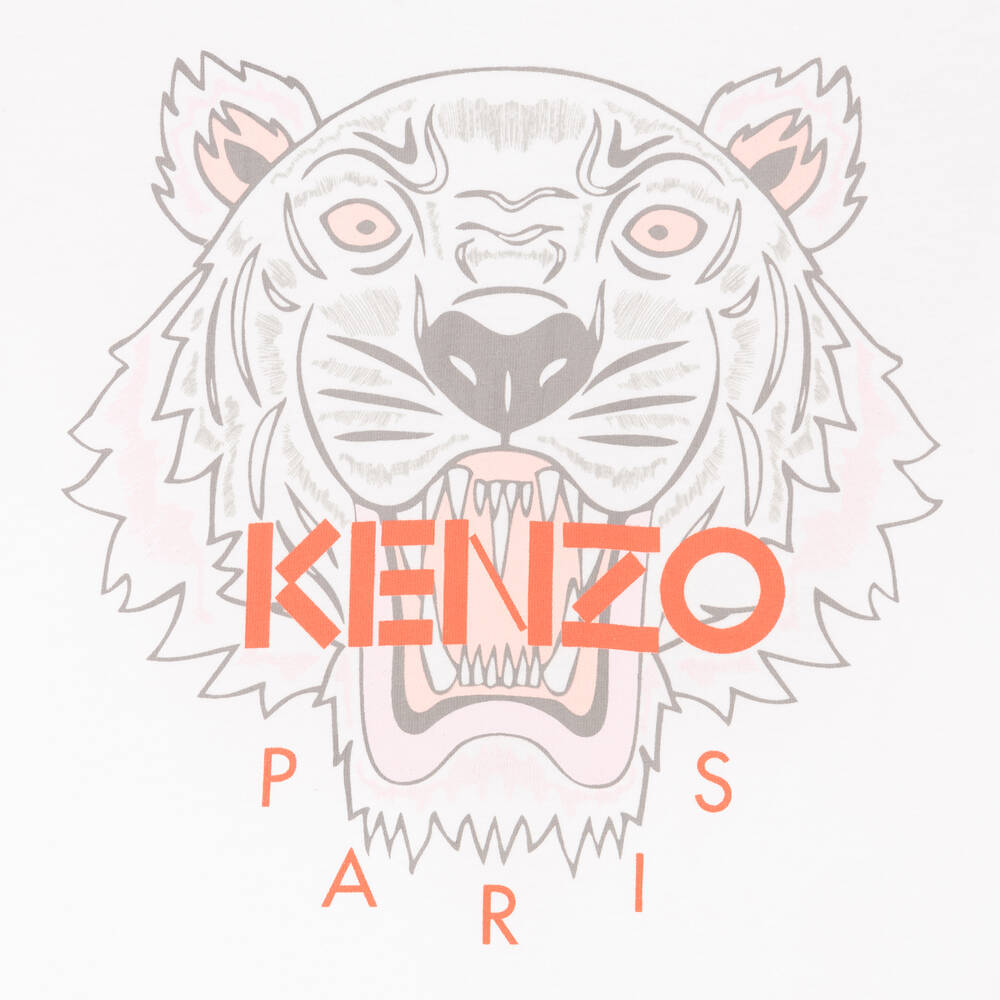 Kenzo Kids logo-print organic cotton T-shirt - White