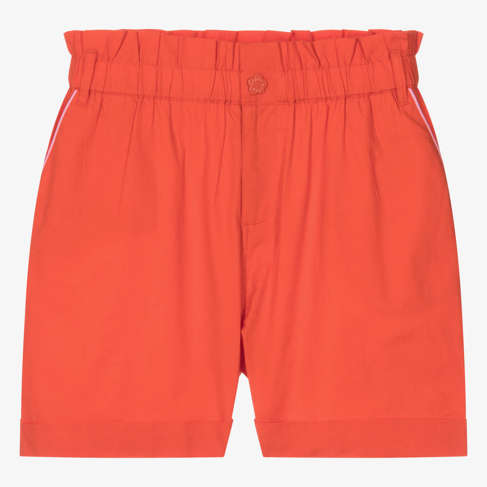 KENZO KIDS - Teen Girls Red Cotton  Shorts | Childrensalon