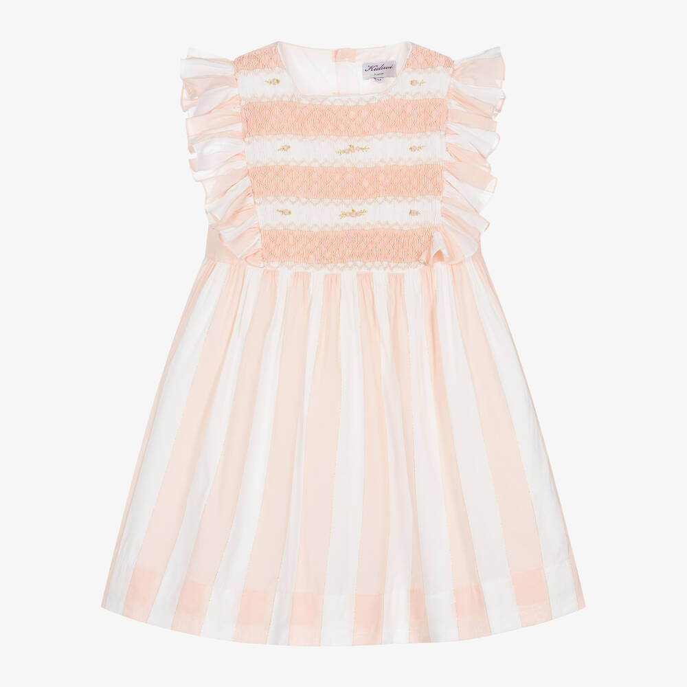 Kidiwi - Girls Pink Striped Dress | Childrensalon