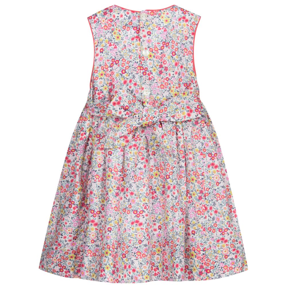 Kidiwi - Pink Floral Smocked Dress | Childrensalon Outlet