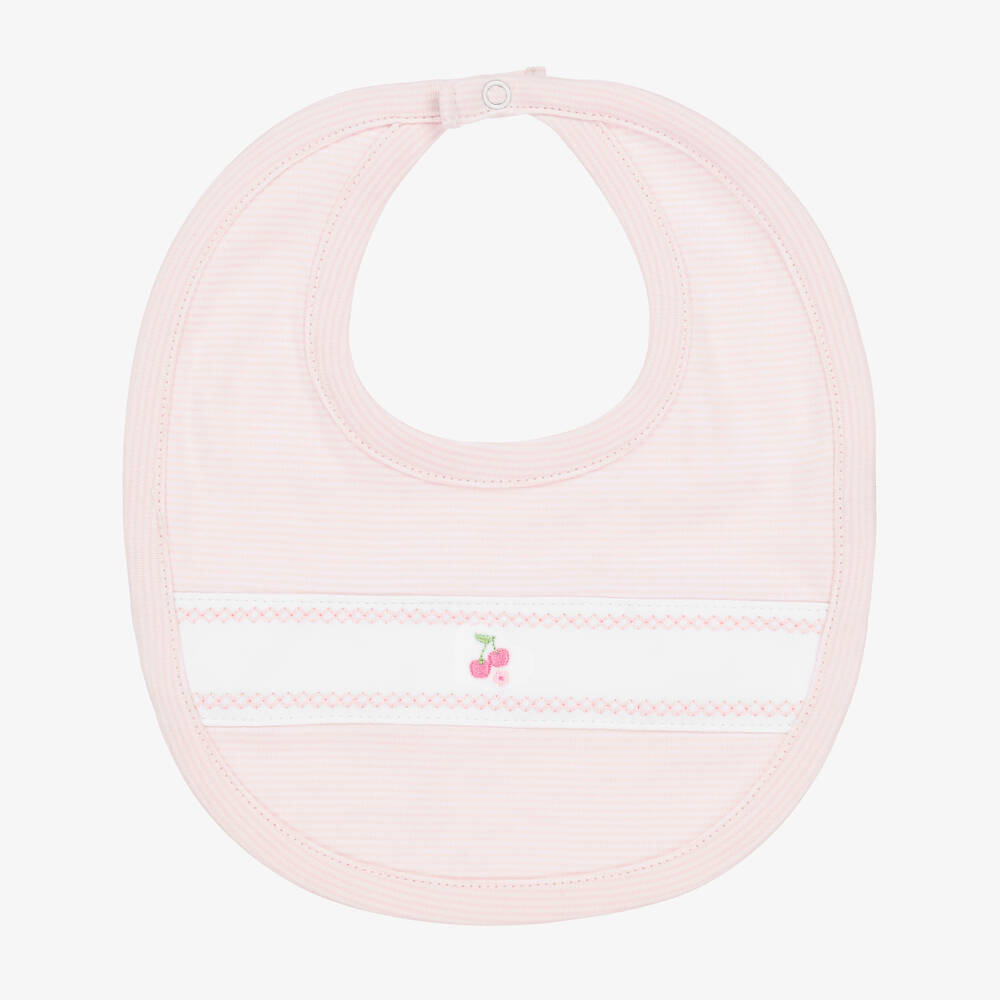 Kissy Kissy - Girls Pink Pima Cotton Classic Treasures Bib | Childrensalon