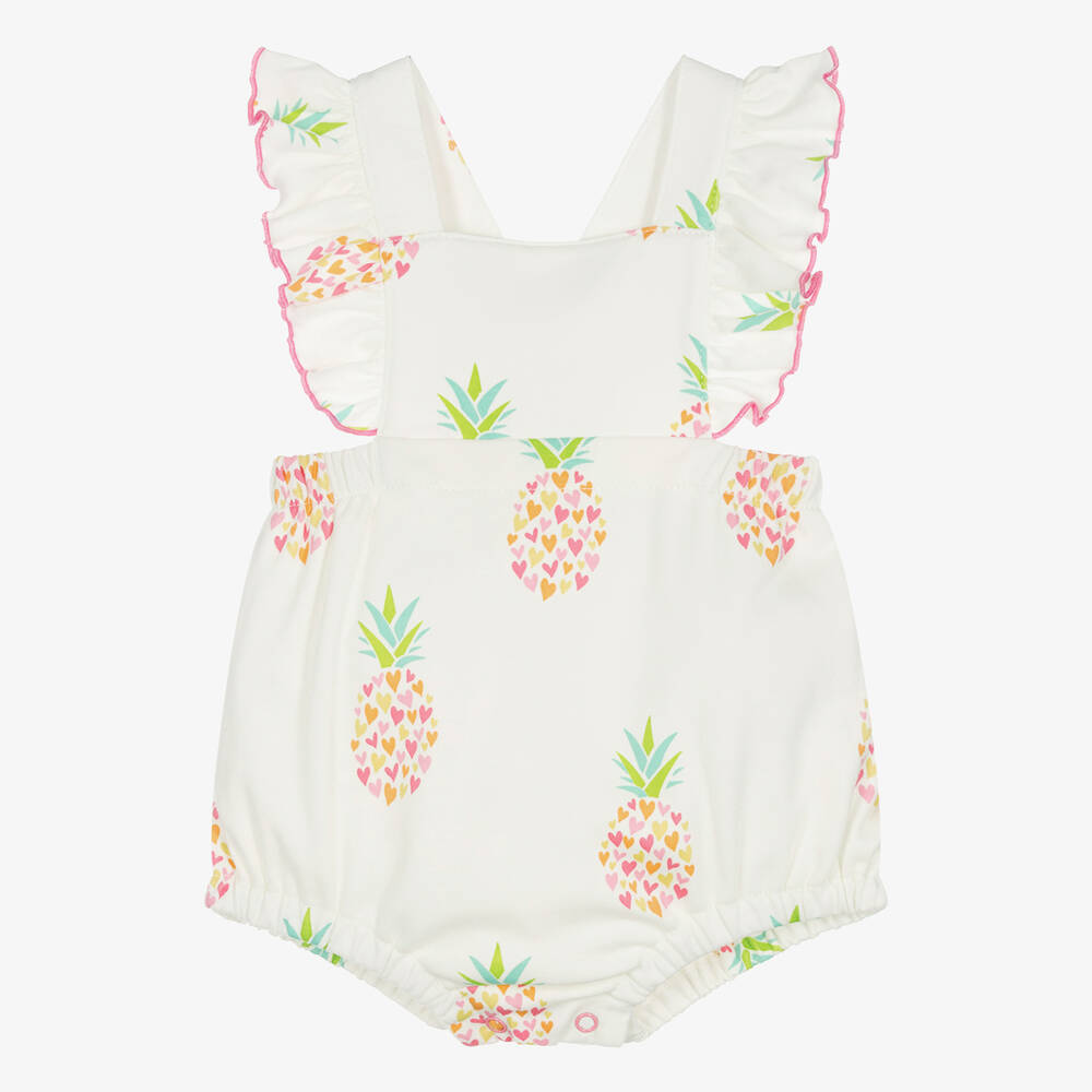 Kissy Love - Girls Ivory Fancy Pineapples Shortie | Childrensalon