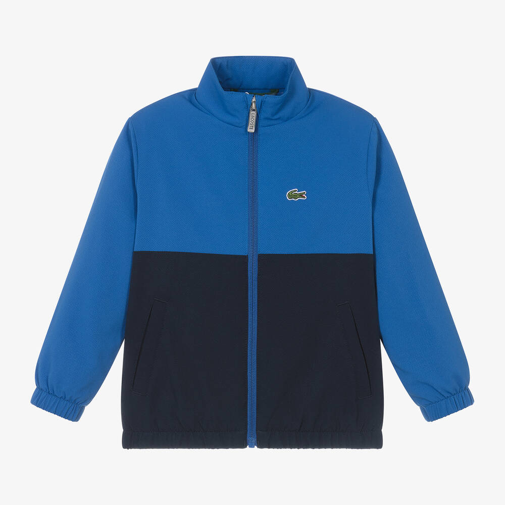 Lacoste - Boys Blue Colourblock Jacket | Childrensalon