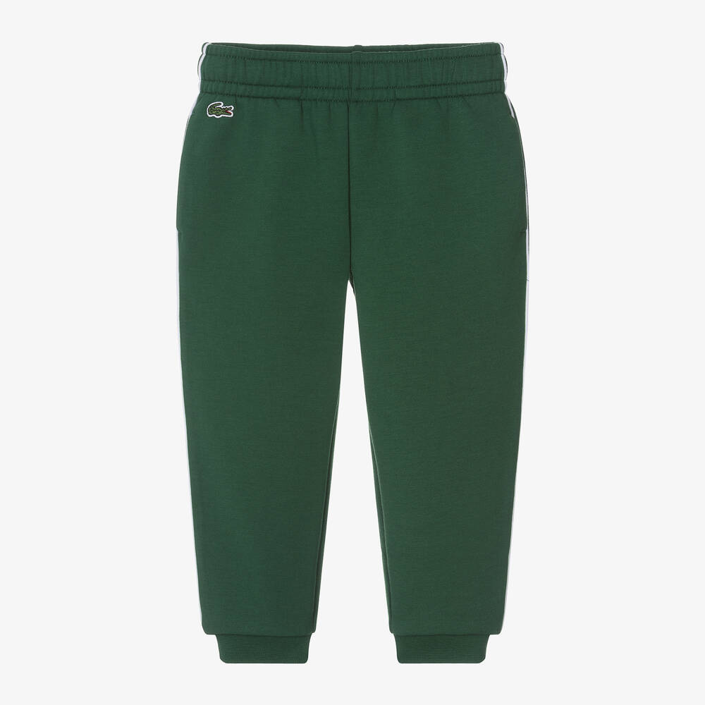 Lacoste - Boys Green Jersey Crocodile Logo Joggers | Childrensalon