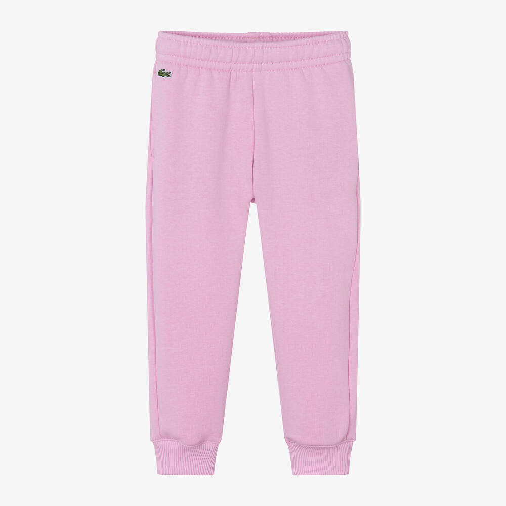 Lacoste - Pantalon de jogging rose en coton bio | Childrensalon