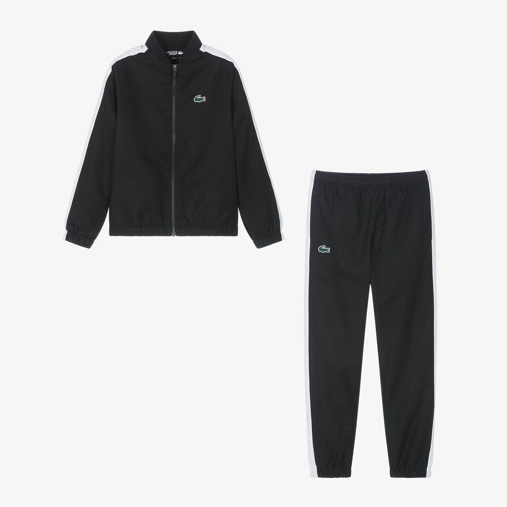 Lacoste - Teen Boys Black Tracksuit | Childrensalon