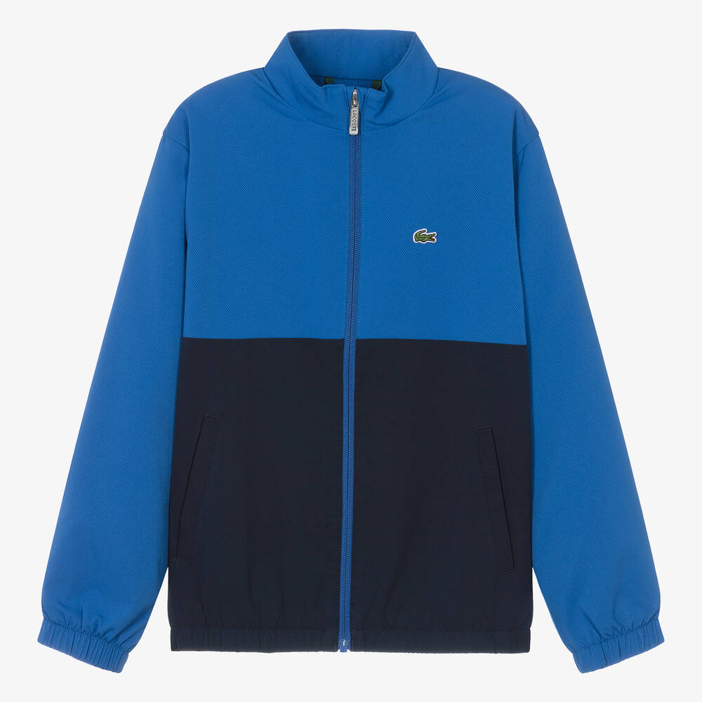 Lacoste - Teen Boys Blue Colourblock Jacket | Childrensalon