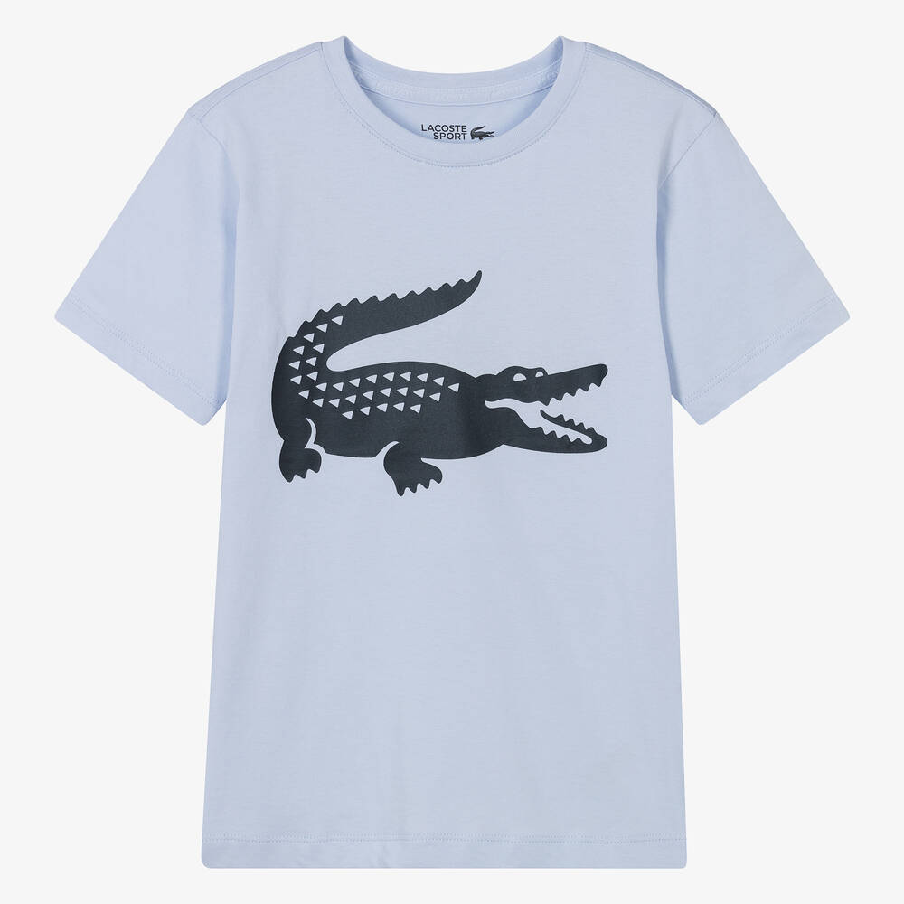 Lacoste - Teen Boys Blue Ultra Dry Cotton T-Shirt | Childrensalon