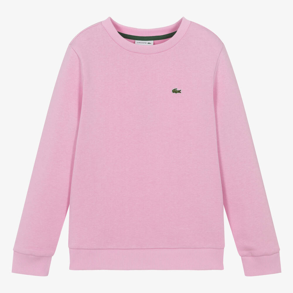 Lacoste - Розовый свитшот из хлопкового джерси | Childrensalon