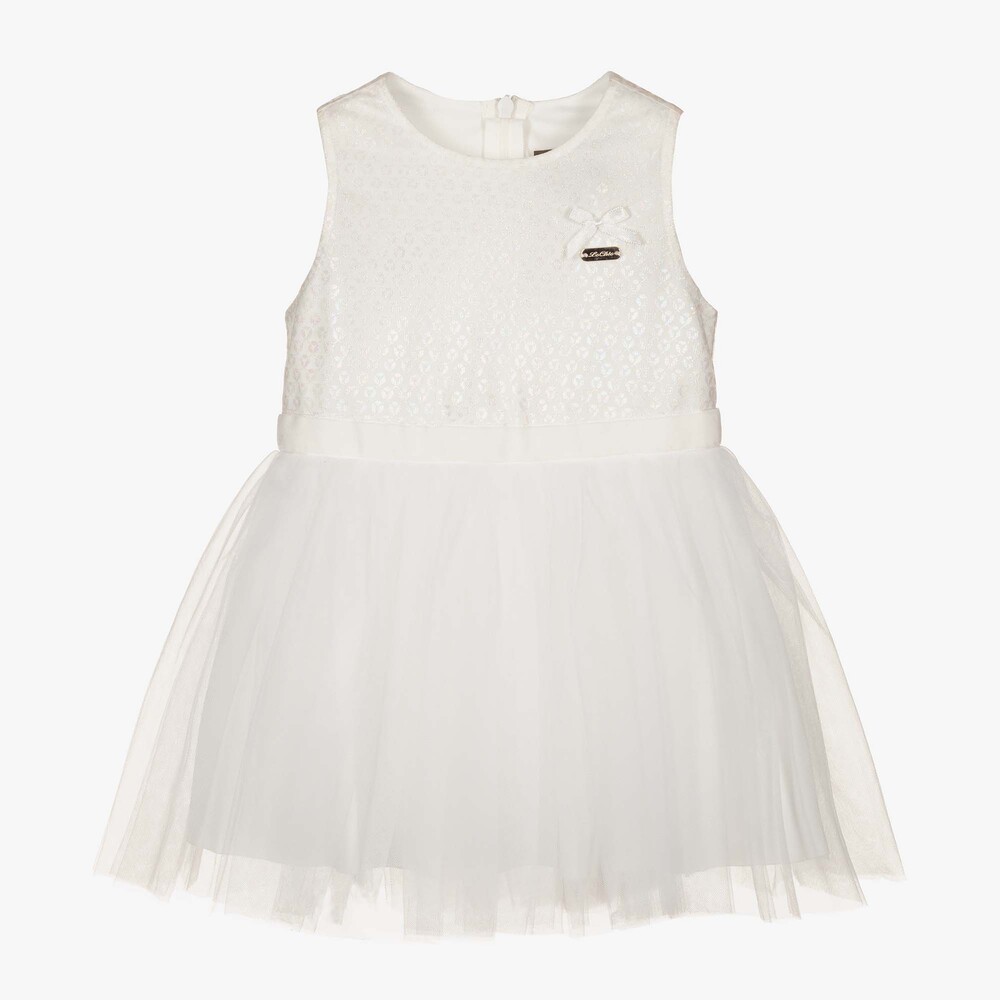 Bad Stuiteren snel Le Chic - Ivory Tulle Baby Dress | Childrensalon Outlet