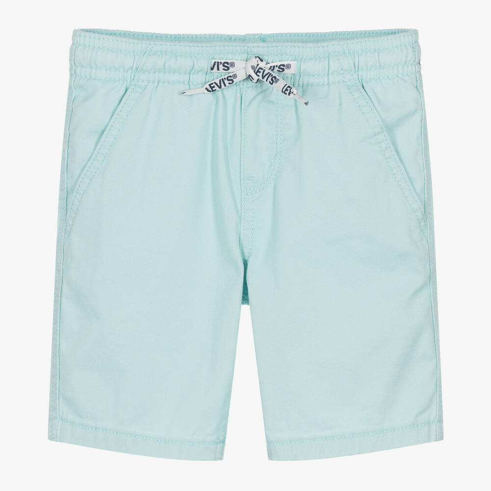 Levi's - Boys Blue Cotton Relaxed Fit Shorts | Childrensalon