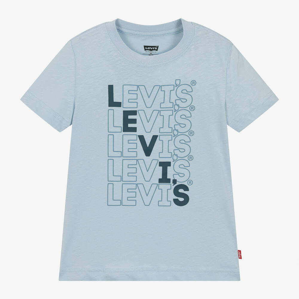 Levi's - Boys Blue Organic Cotton T-Shirt | Childrensalon