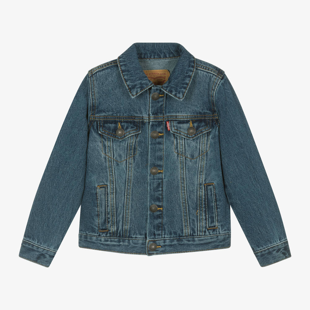 Levi's - Boys Blue Washed Denim Jacket | Childrensalon