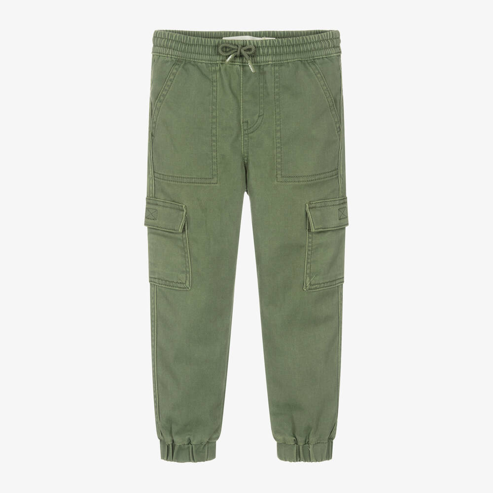 Levi's - Boys Green Cotton Cargo Joggers | Childrensalon